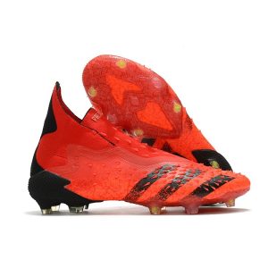 Kopačky Pánské Adidas Predator Freak + FG Meteorite – Červené Černá